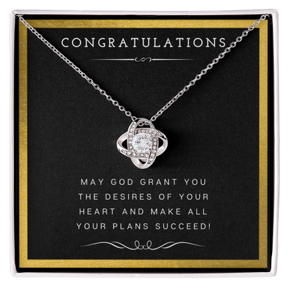 Christian Jewelry, For Women, Graduation Gift For High School Graduate - Love Knot Necklace with Message Card by Best Gifts 305