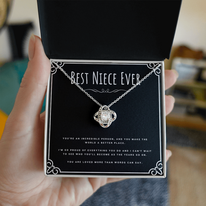 Best Niece Ever Gift From Aunt Love Knot Necklace Jewelry Birthday Present Christmas Gifts For Niece by Best Gifts 305