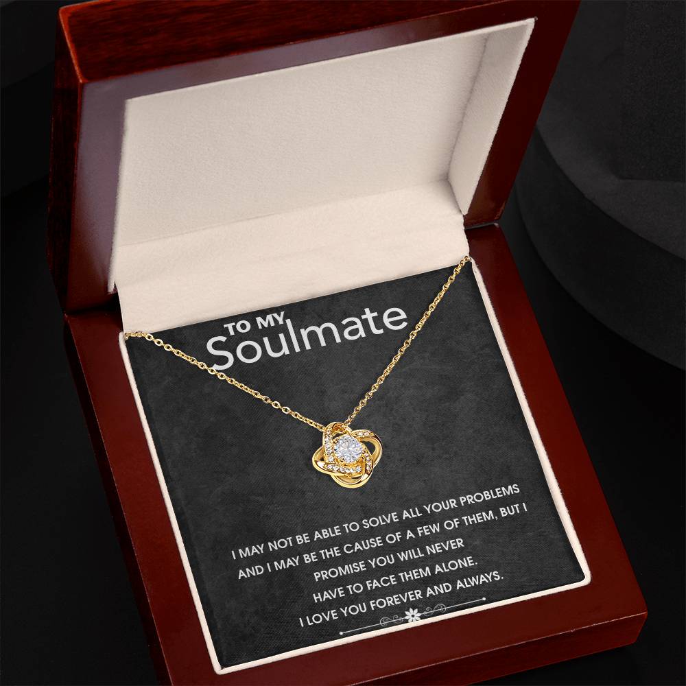 Love Knot Necklace To My Soulmate, I Love You Forever And Always, Romantic Gift For Her, Gift For Women, Soulmate Necklace by Best Gifts 305