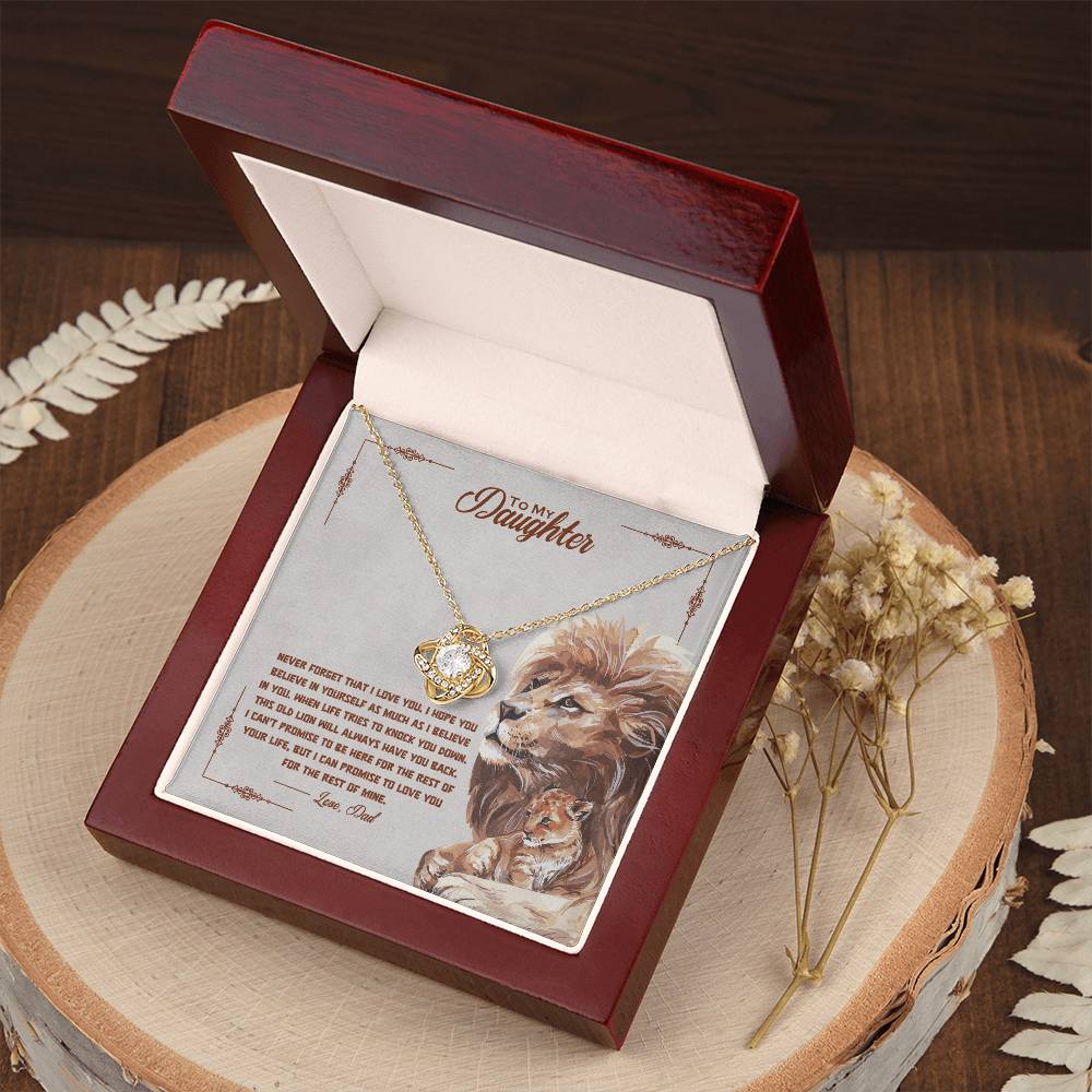 To My Beautiful Daughter, I Promise To Love You For The Rest Of My Life Necklace