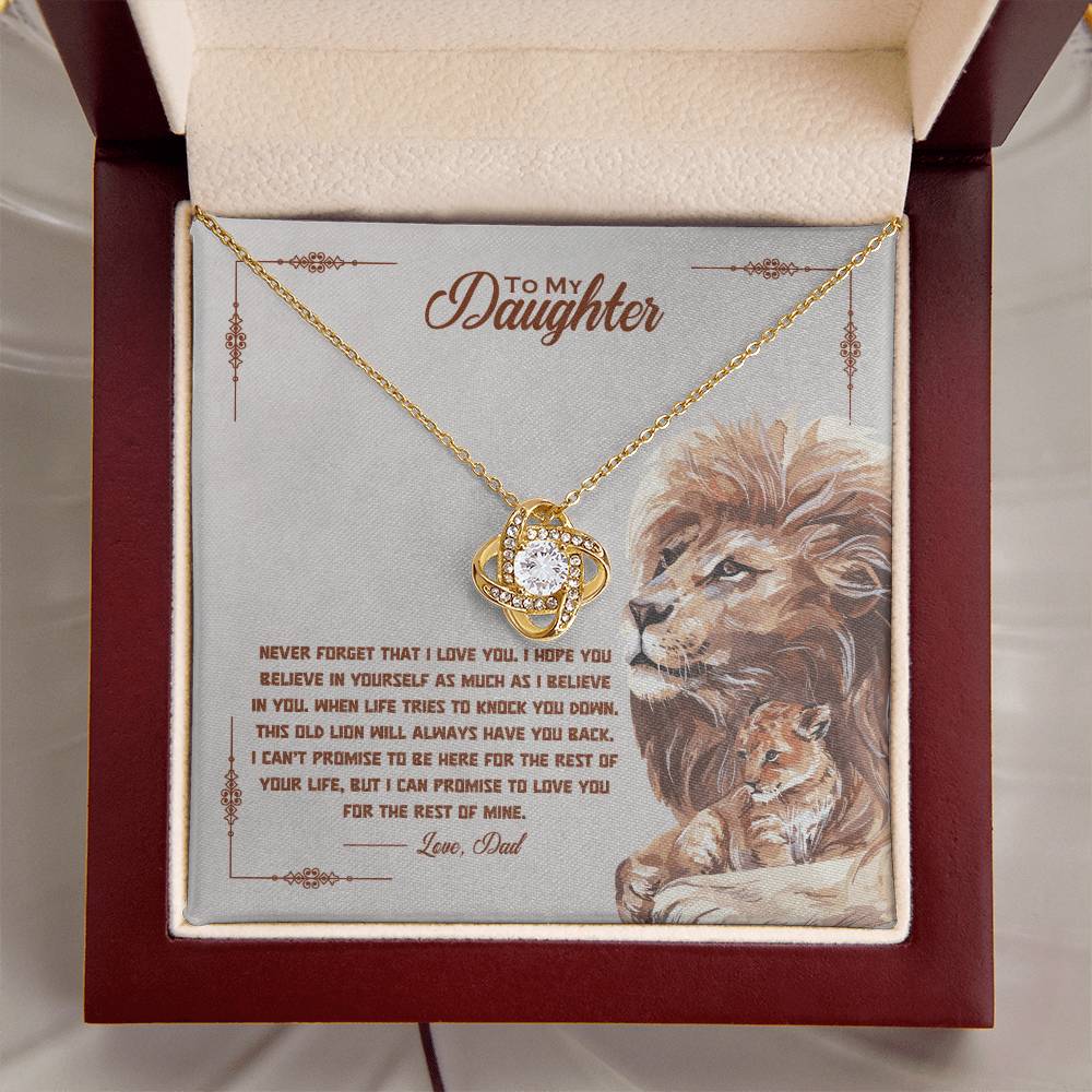 To My Beautiful Daughter, I Promise To Love You For The Rest Of My Life Necklace