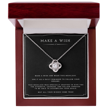 Wish Love Knot Necklace Birthday Gift Motivational Gift With Message Card Inspirational Christmas Present by Best Gifts 305