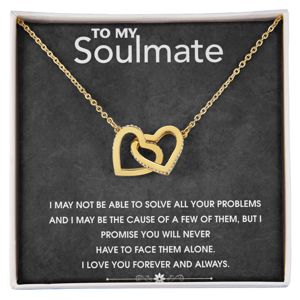 Interlocking Hearts Necklace To My Soulmate, I Love You Forever And Always, Romantic Gift For Her, Gift For Women, Soulmate Necklace by Best Gifts 305