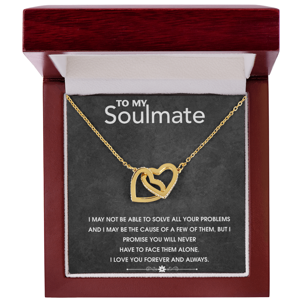 Interlocking Hearts Necklace To My Soulmate, I Love You Forever And Always, Romantic Gift For Her, Gift For Women, Soulmate Necklace by Best Gifts 305