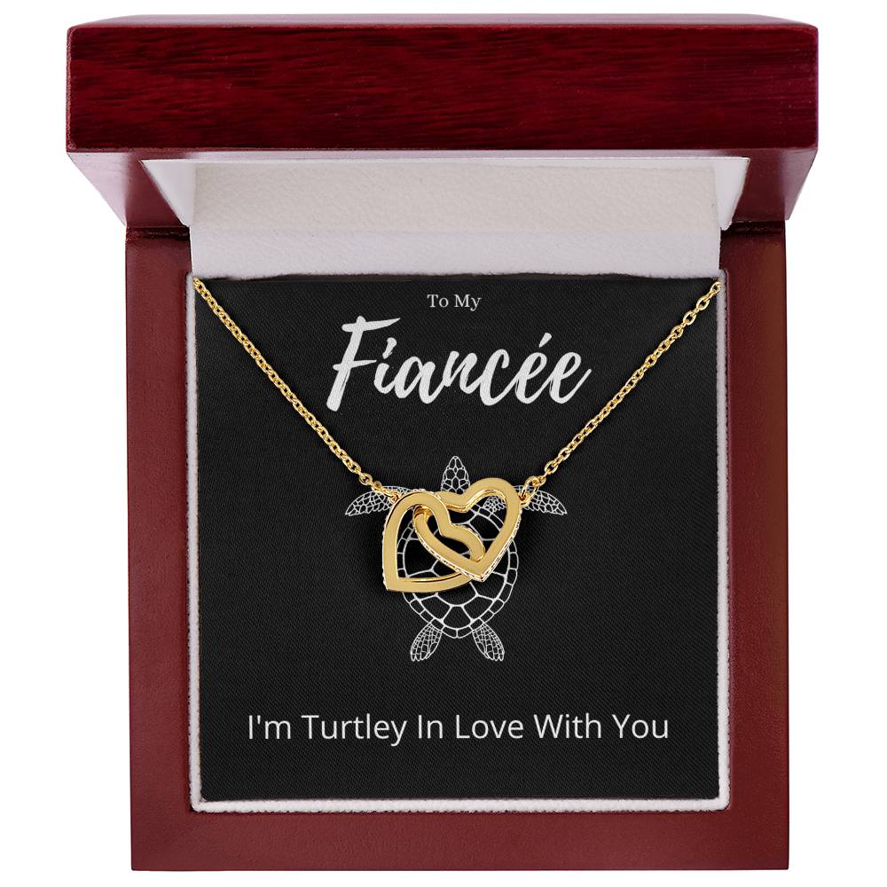 Funny Fiancée Interlocking Hearts Necklace Anniversary Gift From Fiancé, Animal Pun Message Card Jewelry Birthday Present From Him, Gag Gifts For Fiancée Valentines Day by Best Gifts 305