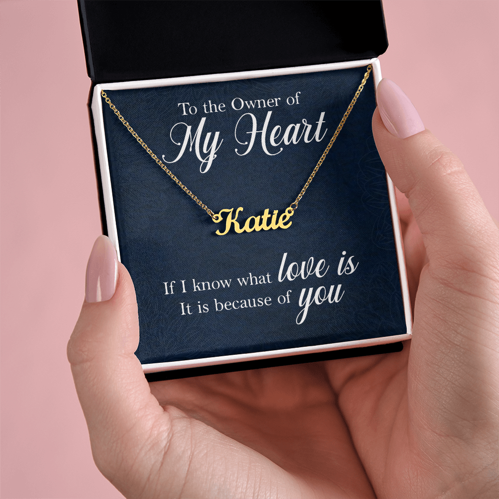 Personalized Owner of My Heart Name Necklace Gift for Her – Custom Love Jewelry, Romantic Anniversary Birthday Present
