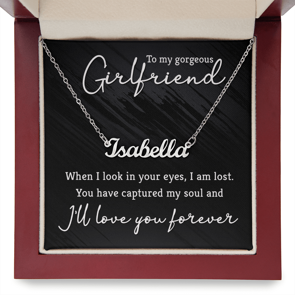 Girlfriend Personalized Name Necklace, Romantic Gift for Her from Boyfriend, Custom Love Jewelry Keepsake