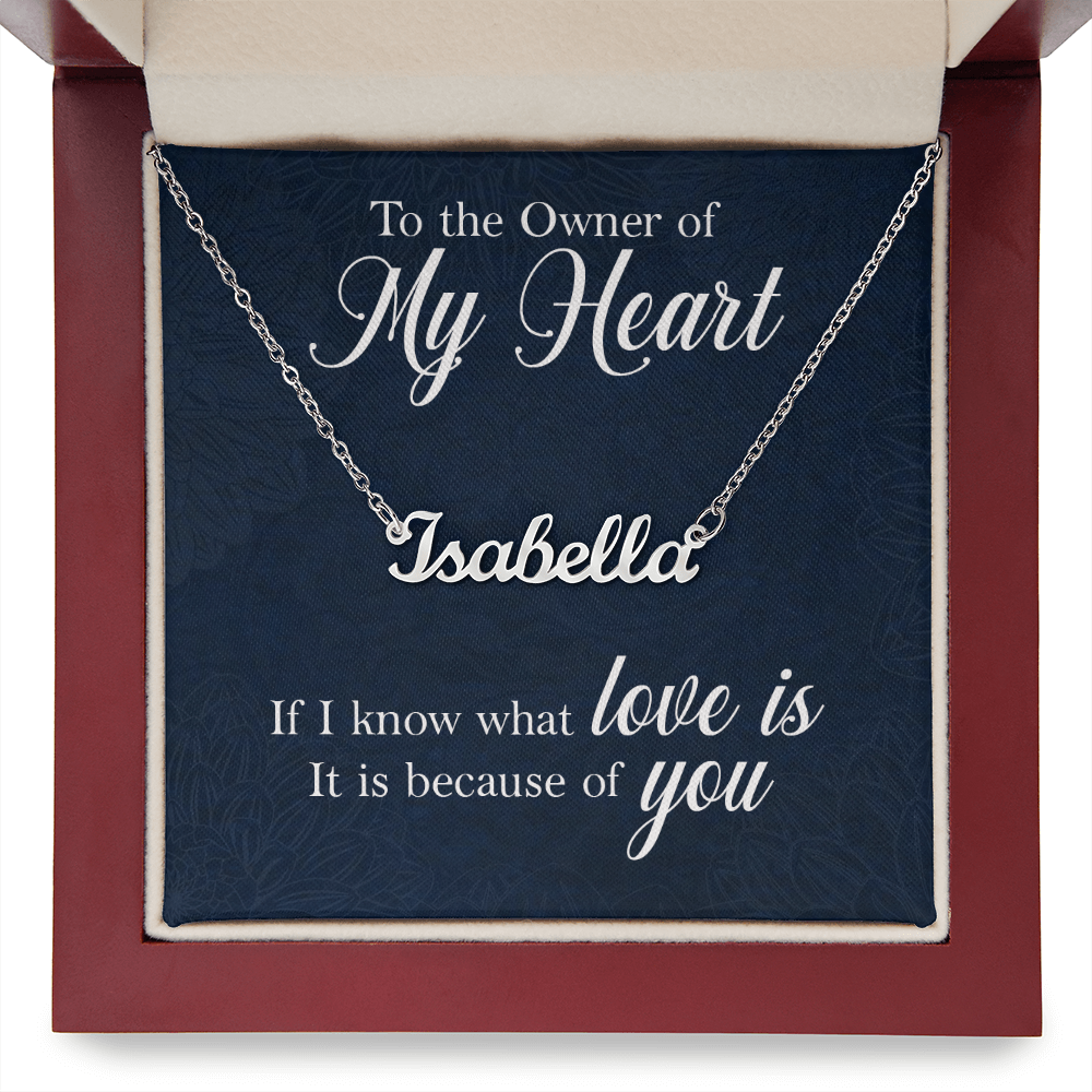 Personalized Owner of My Heart Name Necklace Gift for Her – Custom Love Jewelry, Romantic Anniversary Birthday Present