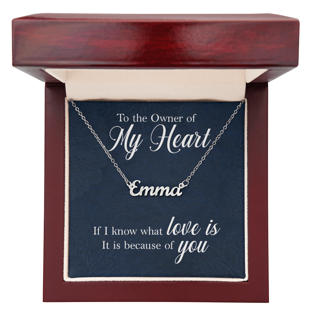 Personalized Owner of My Heart Name Necklace Gift for Her – Custom Love Jewelry, Romantic Anniversary Birthday Present