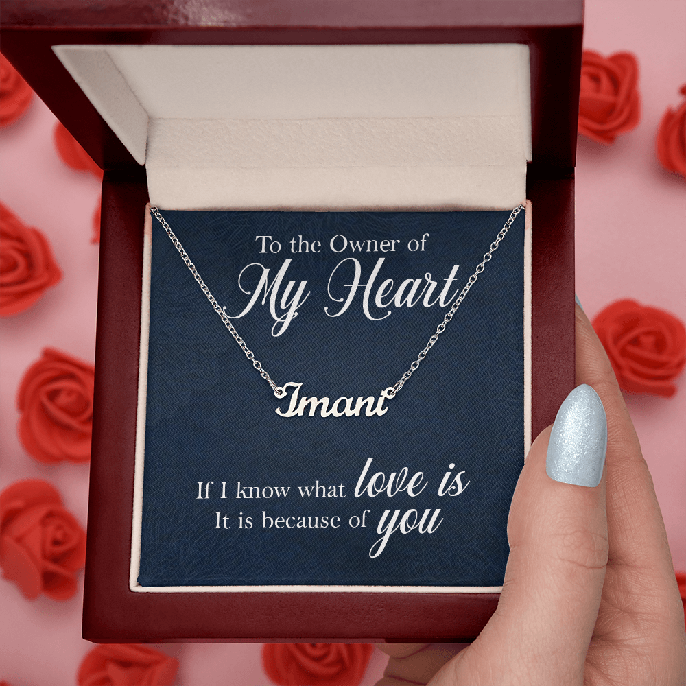Personalized Owner of My Heart Name Necklace Gift for Her – Custom Love Jewelry, Romantic Anniversary Birthday Present