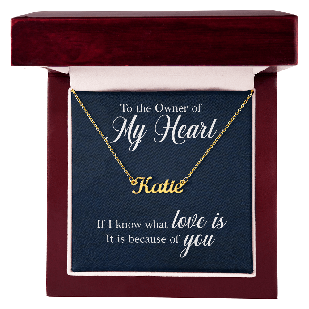Personalized Owner of My Heart Name Necklace Gift for Her – Custom Love Jewelry, Romantic Anniversary Birthday Present