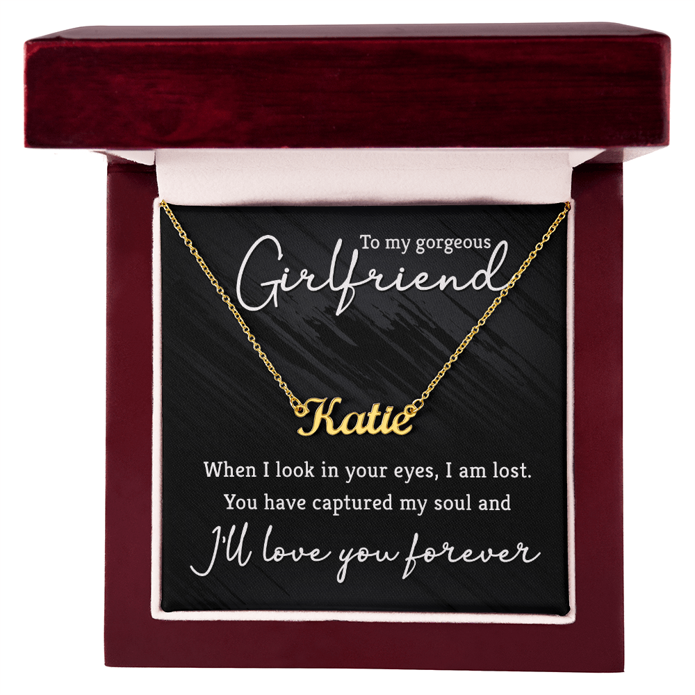 Girlfriend Personalized Name Necklace, Romantic Gift for Her from Boyfriend, Custom Love Jewelry Keepsake