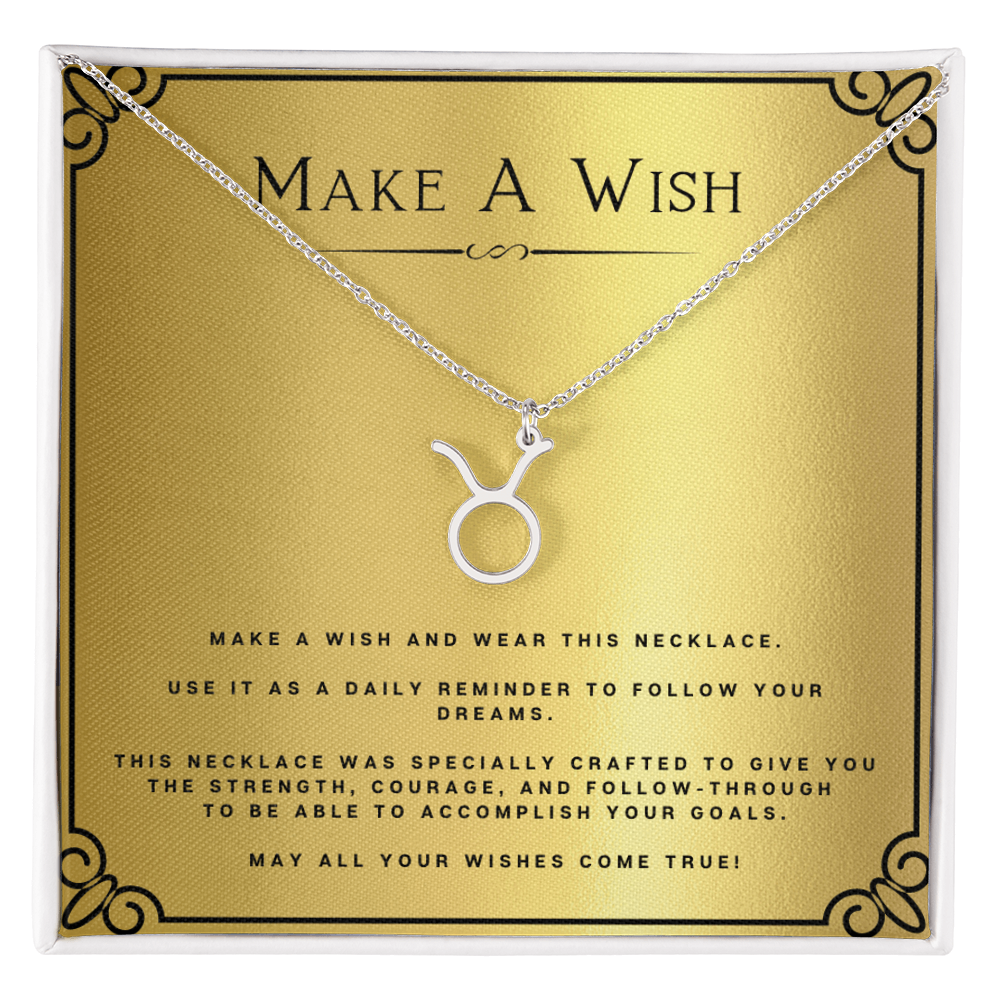 Wish Zodiac Name Necklace Birthday Gift Motivational Gift With Message Card Inspirational Christmas Present by Best Gifts 305