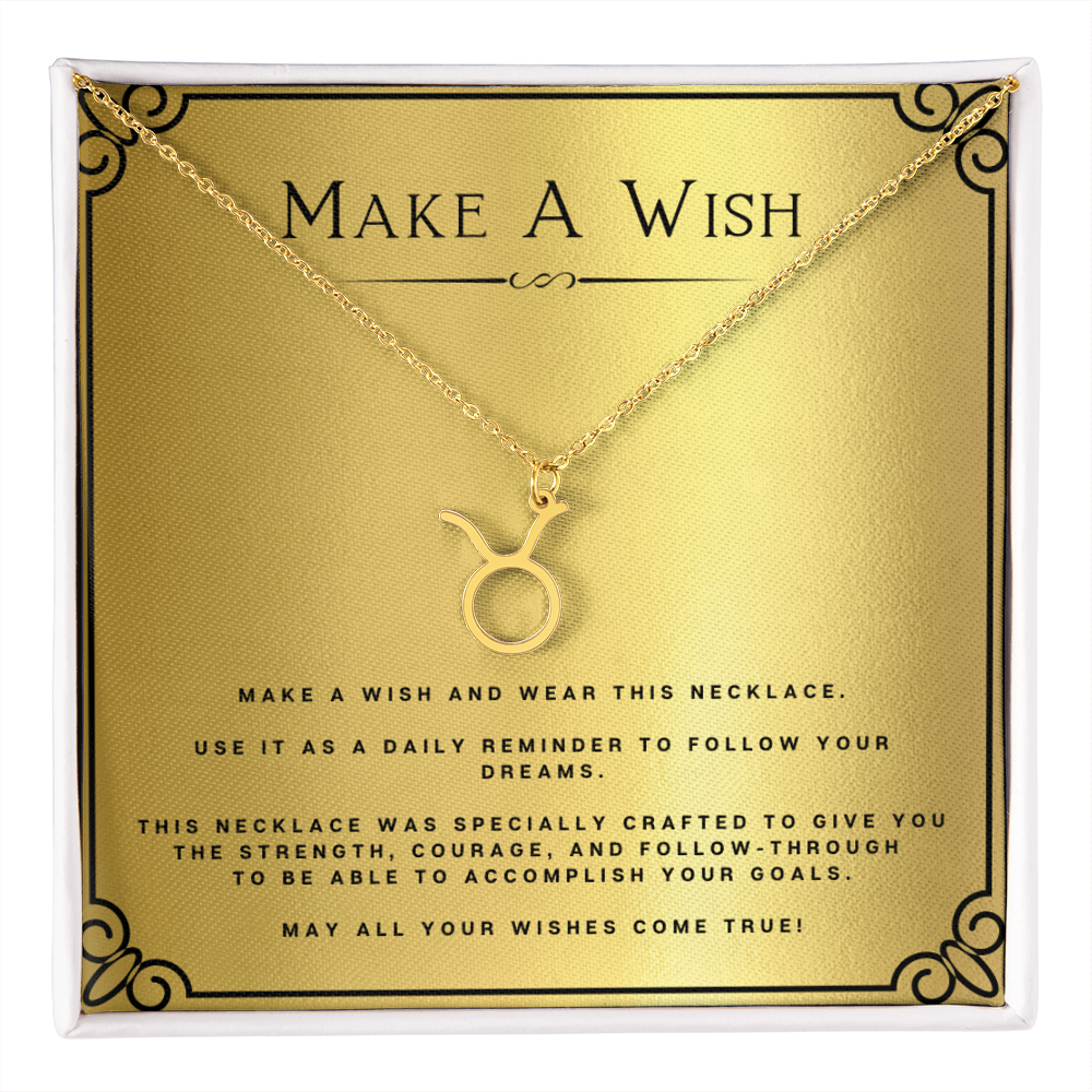 Wish Zodiac Name Necklace Birthday Gift Motivational Gift With Message Card Inspirational Christmas Present by Best Gifts 305