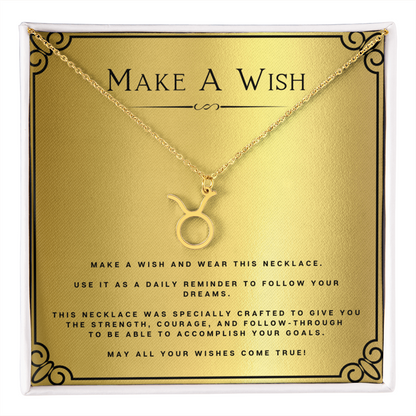 Wish Zodiac Name Necklace Birthday Gift Motivational Gift With Message Card Inspirational Christmas Present by Best Gifts 305
