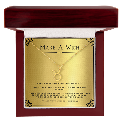 Wish Zodiac Name Necklace Birthday Gift Motivational Gift With Message Card Inspirational Christmas Present by Best Gifts 305