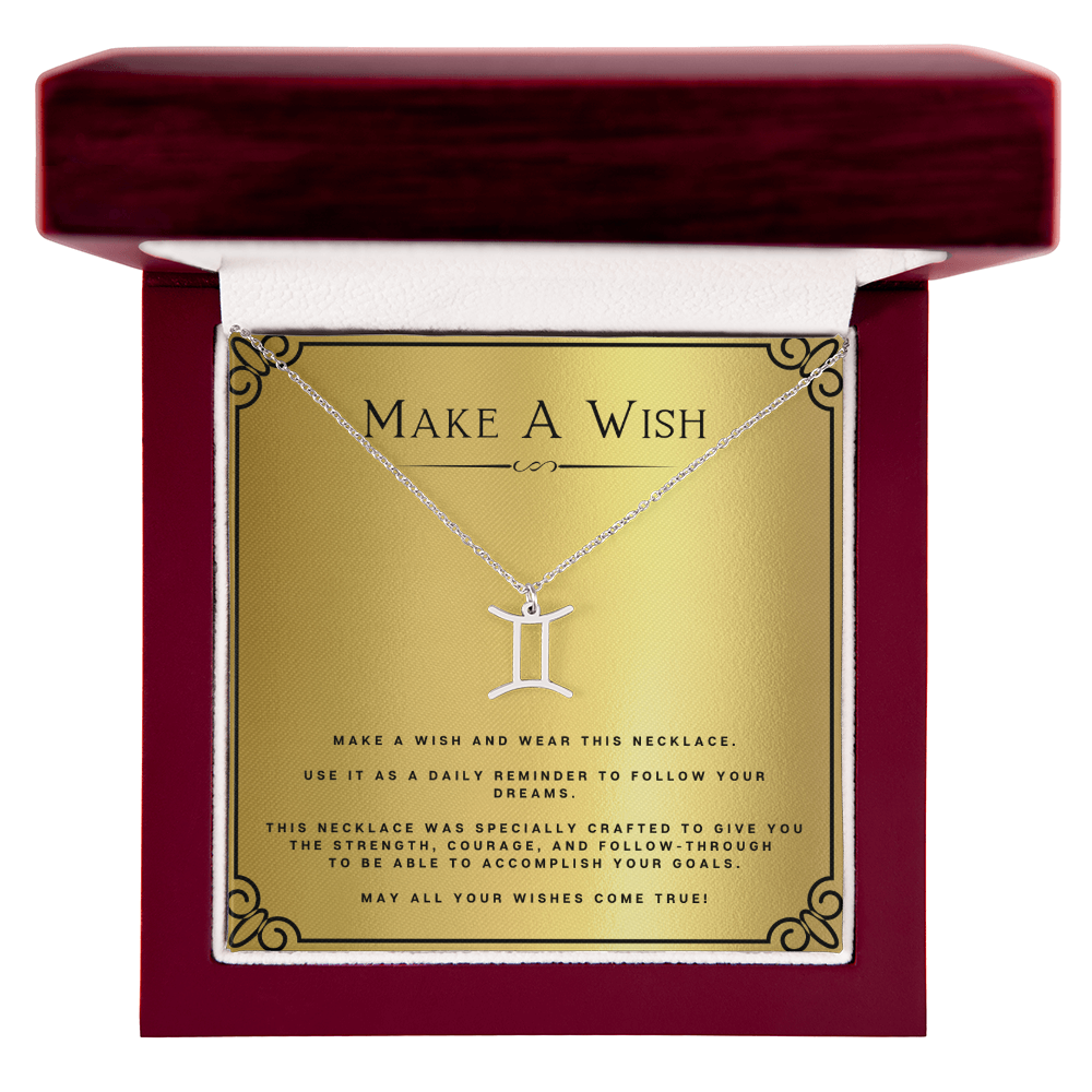 Wish Zodiac Name Necklace Birthday Gift Motivational Gift With Message Card Inspirational Christmas Present by Best Gifts 305