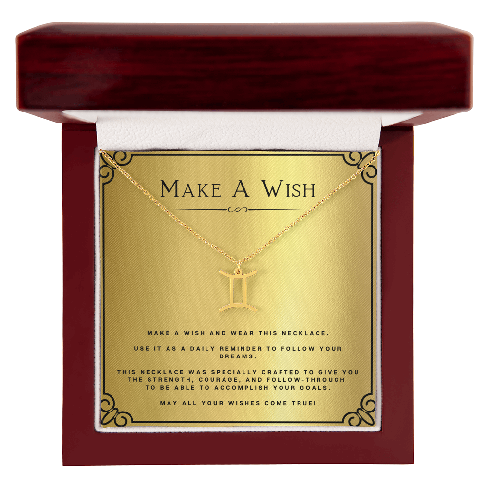 Wish Zodiac Name Necklace Birthday Gift Motivational Gift With Message Card Inspirational Christmas Present by Best Gifts 305