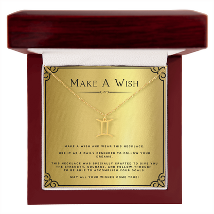 Wish Zodiac Name Necklace Birthday Gift Motivational Gift With Message Card Inspirational Christmas Present by Best Gifts 305