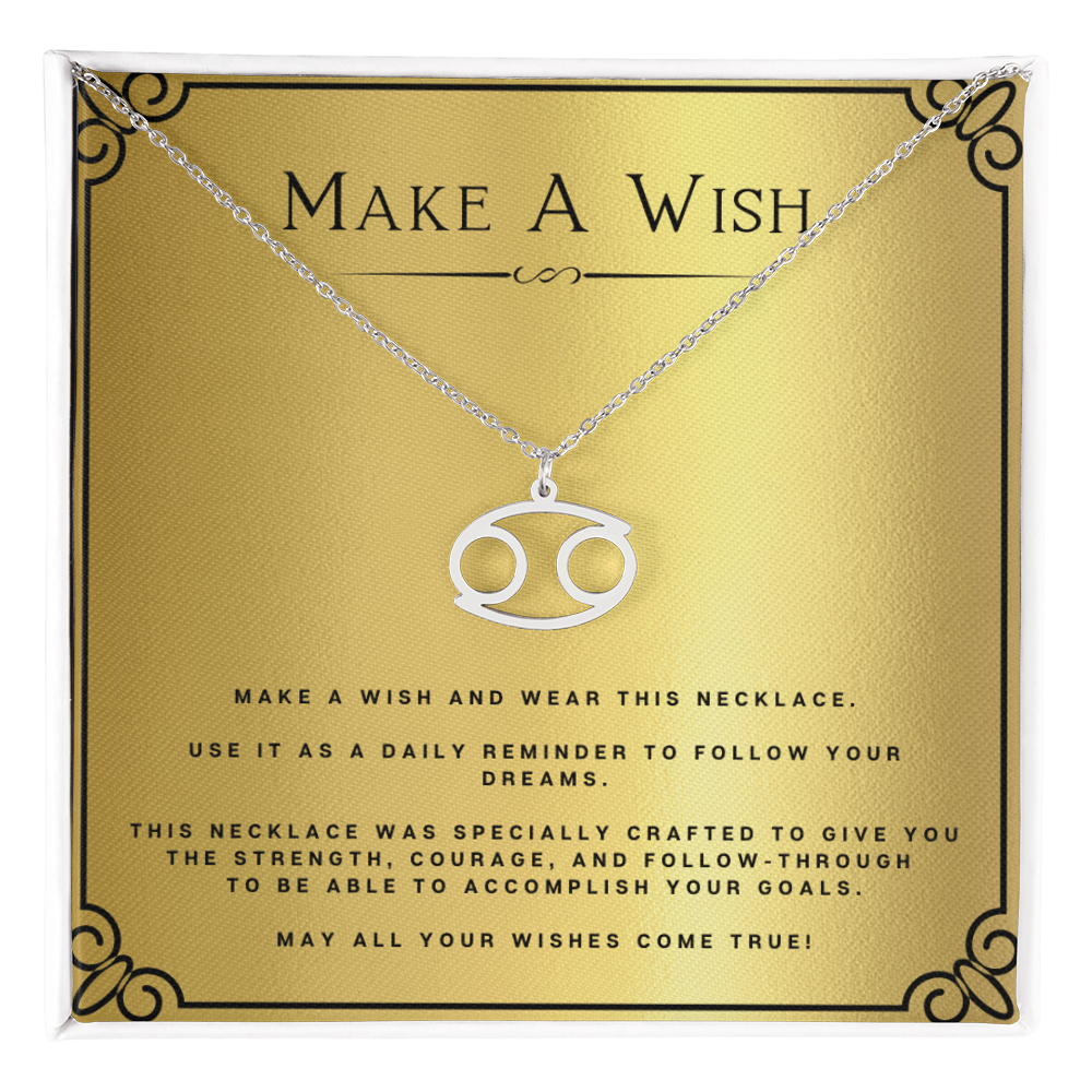 Wish Zodiac Name Necklace Birthday Gift Motivational Gift With Message Card Inspirational Christmas Present by Best Gifts 305