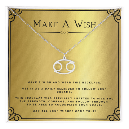 Wish Zodiac Name Necklace Birthday Gift Motivational Gift With Message Card Inspirational Christmas Present by Best Gifts 305