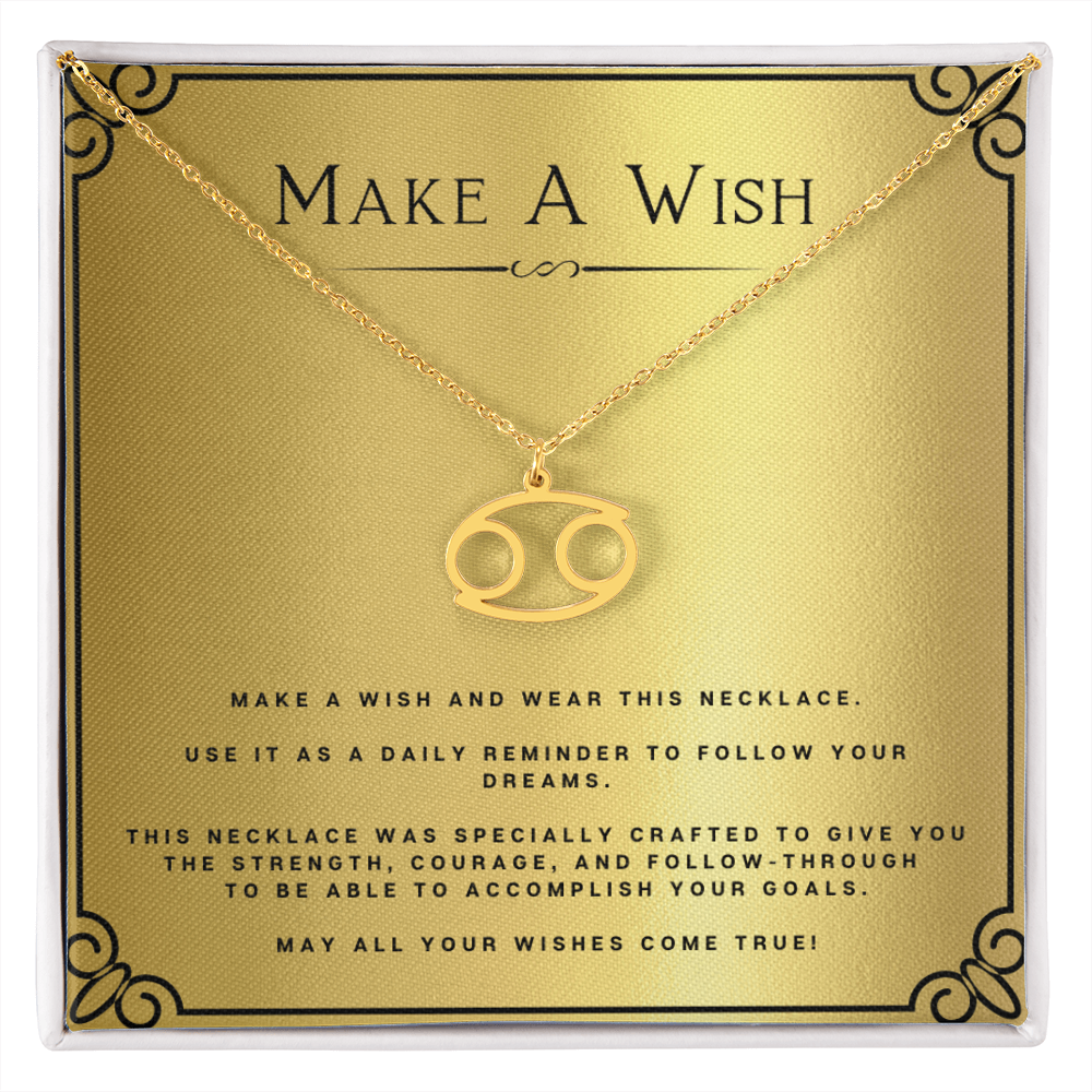 Wish Zodiac Name Necklace Birthday Gift Motivational Gift With Message Card Inspirational Christmas Present by Best Gifts 305