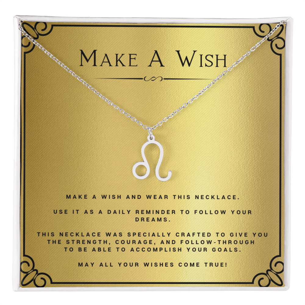 Wish Zodiac Name Necklace Birthday Gift Motivational Gift With Message Card Inspirational Christmas Present by Best Gifts 305