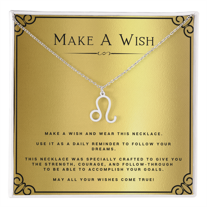 Wish Zodiac Name Necklace Birthday Gift Motivational Gift With Message Card Inspirational Christmas Present by Best Gifts 305