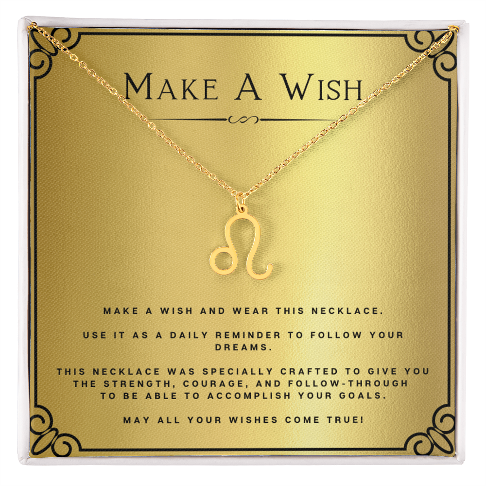 Wish Zodiac Name Necklace Birthday Gift Motivational Gift With Message Card Inspirational Christmas Present by Best Gifts 305