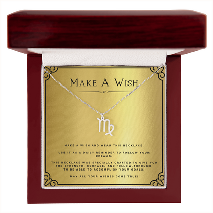 Wish Zodiac Name Necklace Birthday Gift Motivational Gift With Message Card Inspirational Christmas Present by Best Gifts 305