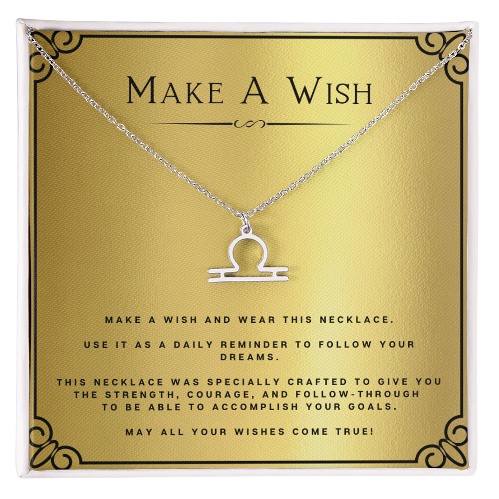 Wish Zodiac Name Necklace Birthday Gift Motivational Gift With Message Card Inspirational Christmas Present by Best Gifts 305