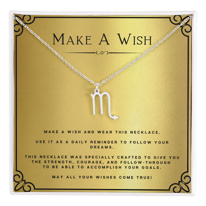 Wish Zodiac Name Necklace Birthday Gift Motivational Gift With Message Card Inspirational Christmas Present by Best Gifts 305