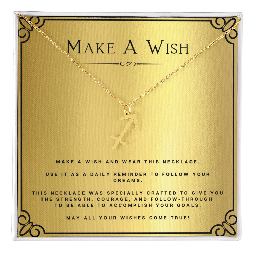 Wish Zodiac Name Necklace Birthday Gift Motivational Gift With Message Card Inspirational Christmas Present by Best Gifts 305