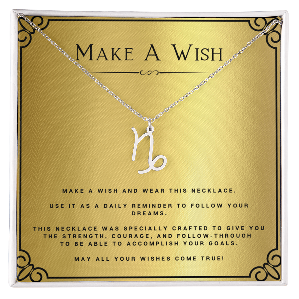 Wish Zodiac Name Necklace Birthday Gift Motivational Gift With Message Card Inspirational Christmas Present by Best Gifts 305
