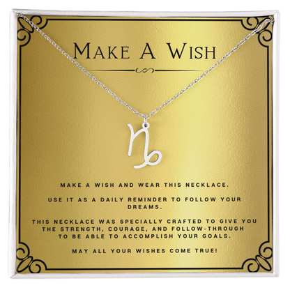 Wish Zodiac Name Necklace Birthday Gift Motivational Gift With Message Card Inspirational Christmas Present by Best Gifts 305
