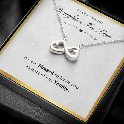 Daughter In Law Gift, From Mother In Law, Blessed To Have You As Family, Future Daughter In Law Gift - Endless Love Necklace With Message Card by Best Gifts 305