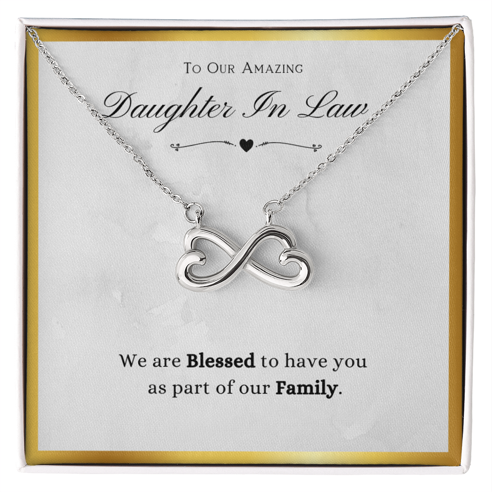 Daughter In Law Gift, From Mother In Law, Blessed To Have You As Family, Future Daughter In Law Gift - Endless Love Necklace With Message Card by Best Gifts 305