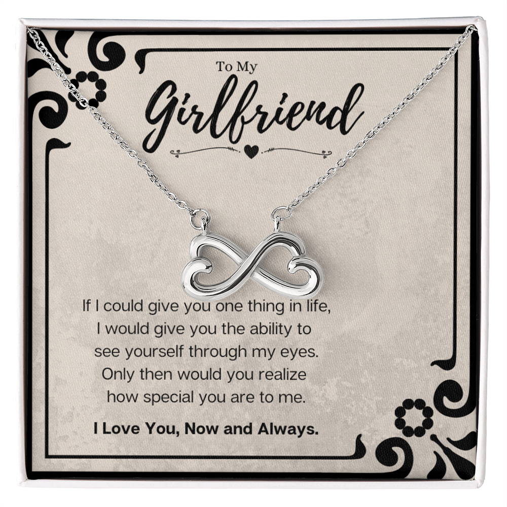 Boyfriend To Girlfriend Birthday Gift Message Card Jewelry Endless Love Necklace, Heartwarming Mothers Day Present From Boyfriend, Girlfriend Anniversary Valentines Day Gift For Her by Best Gifts 305