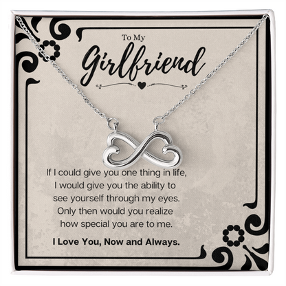 Boyfriend To Girlfriend Birthday Gift Message Card Jewelry Endless Love Necklace, Heartwarming Mothers Day Present From Boyfriend, Girlfriend Anniversary Valentines Day Gift For Her by Best Gifts 305