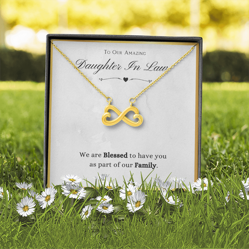 Daughter In Law Gift, From Mother In Law, Blessed To Have You As Family, Future Daughter In Law Gift - Endless Love Necklace With Message Card by Best Gifts 305