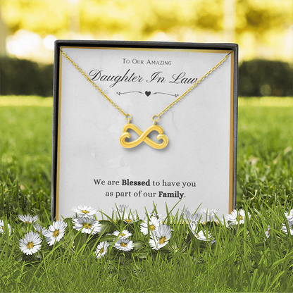 Daughter In Law Gift, From Mother In Law, Blessed To Have You As Family, Future Daughter In Law Gift - Endless Love Necklace With Message Card by Best Gifts 305