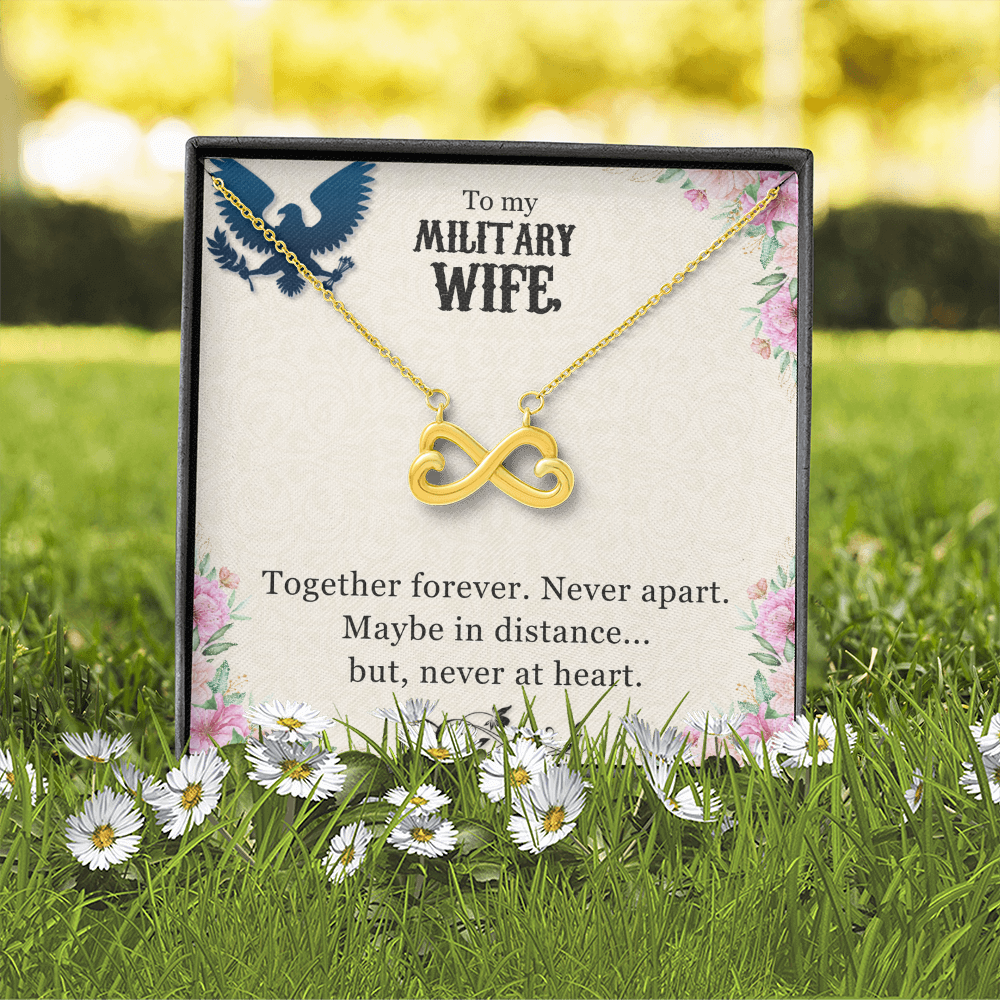 Endless Love Infinity Necklace Gift for Military Wife – Romantic Pendant from Husband