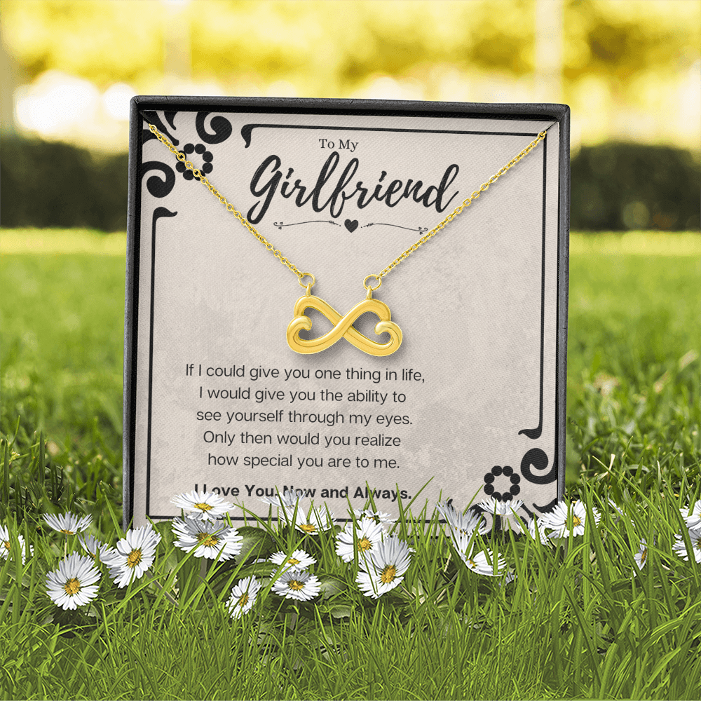 Boyfriend To Girlfriend Birthday Gift Message Card Jewelry Endless Love Necklace, Heartwarming Mothers Day Present From Boyfriend, Girlfriend Anniversary Valentines Day Gift For Her by Best Gifts 305