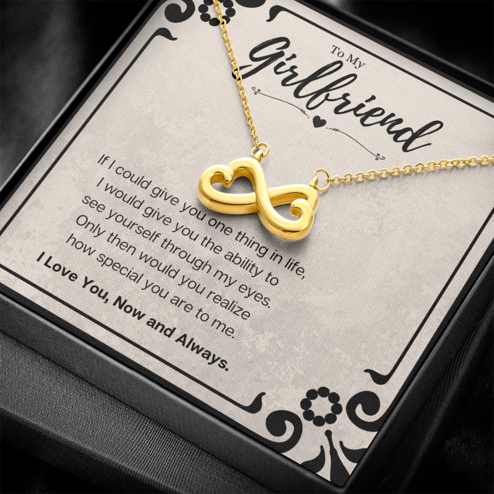 Boyfriend To Girlfriend Birthday Gift Message Card Jewelry Endless Love Necklace, Heartwarming Mothers Day Present From Boyfriend, Girlfriend Anniversary Valentines Day Gift For Her by Best Gifts 305