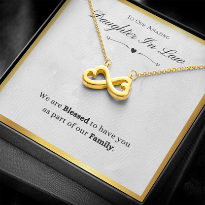 Daughter In Law Gift, From Mother In Law, Blessed To Have You As Family, Future Daughter In Law Gift - Endless Love Necklace With Message Card by Best Gifts 305