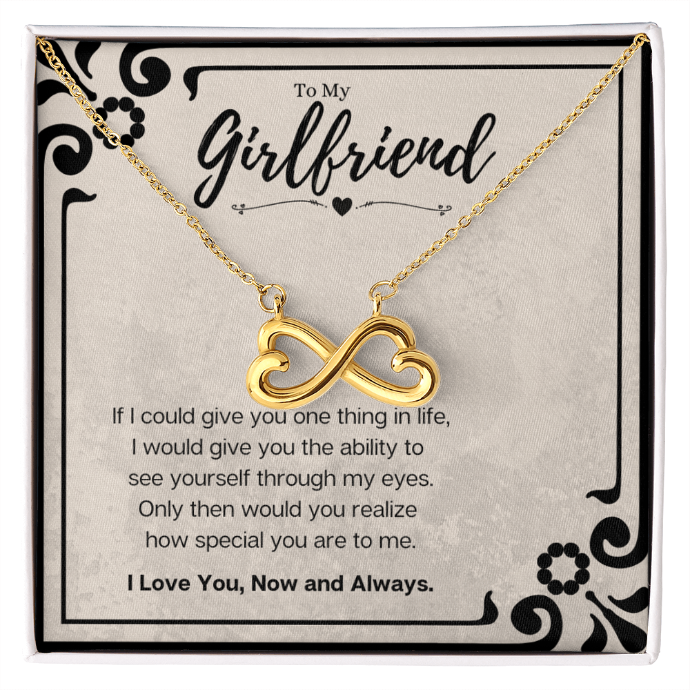 Boyfriend To Girlfriend Birthday Gift Message Card Jewelry Endless Love Necklace, Heartwarming Mothers Day Present From Boyfriend, Girlfriend Anniversary Valentines Day Gift For Her by Best Gifts 305