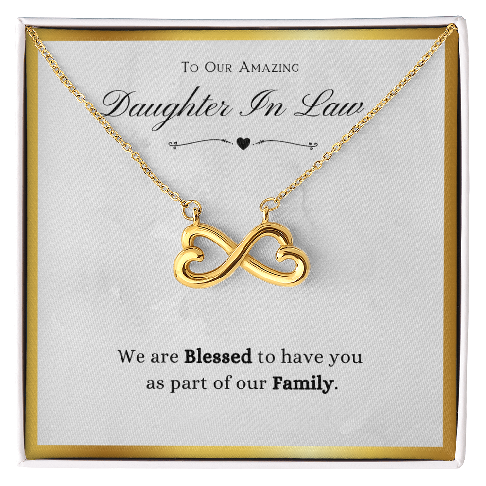 Daughter In Law Gift, From Mother In Law, Blessed To Have You As Family, Future Daughter In Law Gift - Endless Love Necklace With Message Card by Best Gifts 305