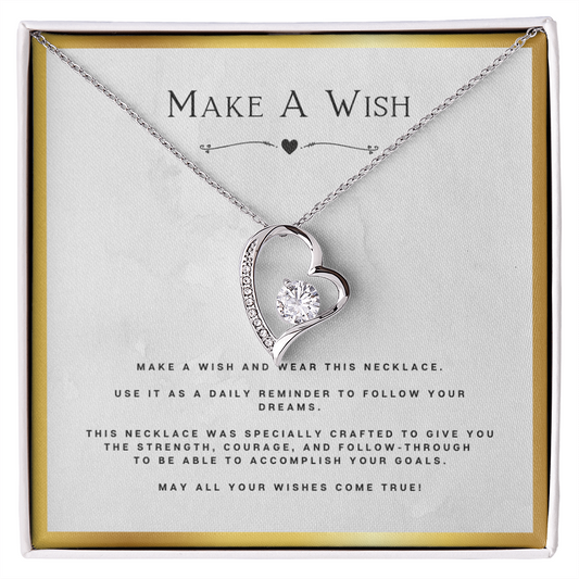 Wish Forever Love Necklace Birthday Gift Motivational Gift With Message Card Inspirational Christmas Present by Best Gifts 305