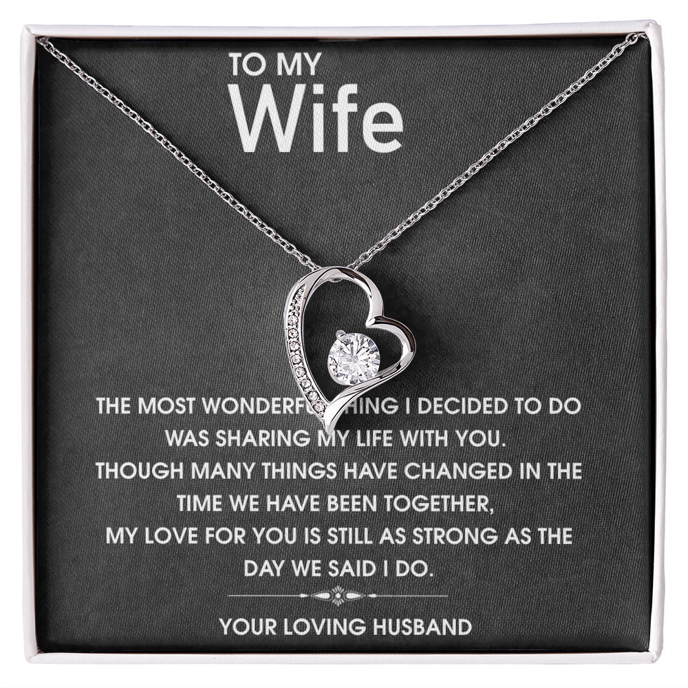 To My Wife, Forever Love Necklace From Husband To Wife, Birthday Wife Gift From Husband, Wife Anniversary Present, Gift To My Wife