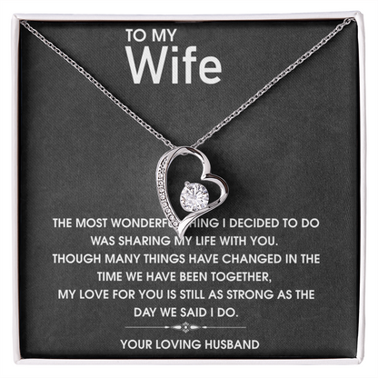To My Wife, Forever Love Necklace From Husband To Wife, Birthday Wife Gift From Husband, Wife Anniversary Present, Gift To My Wife